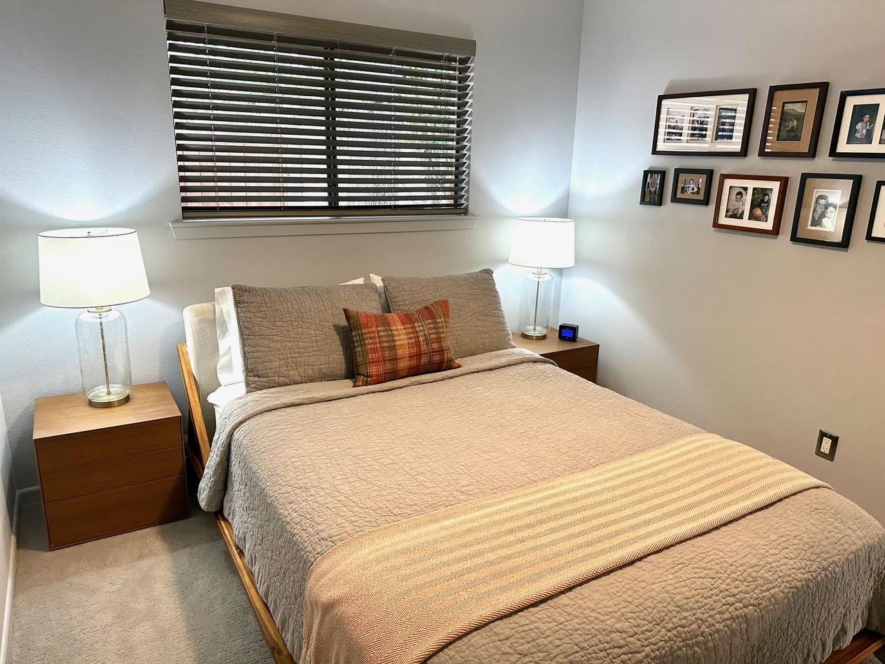 Austin Rock — After, guest bedroom with gallery wall