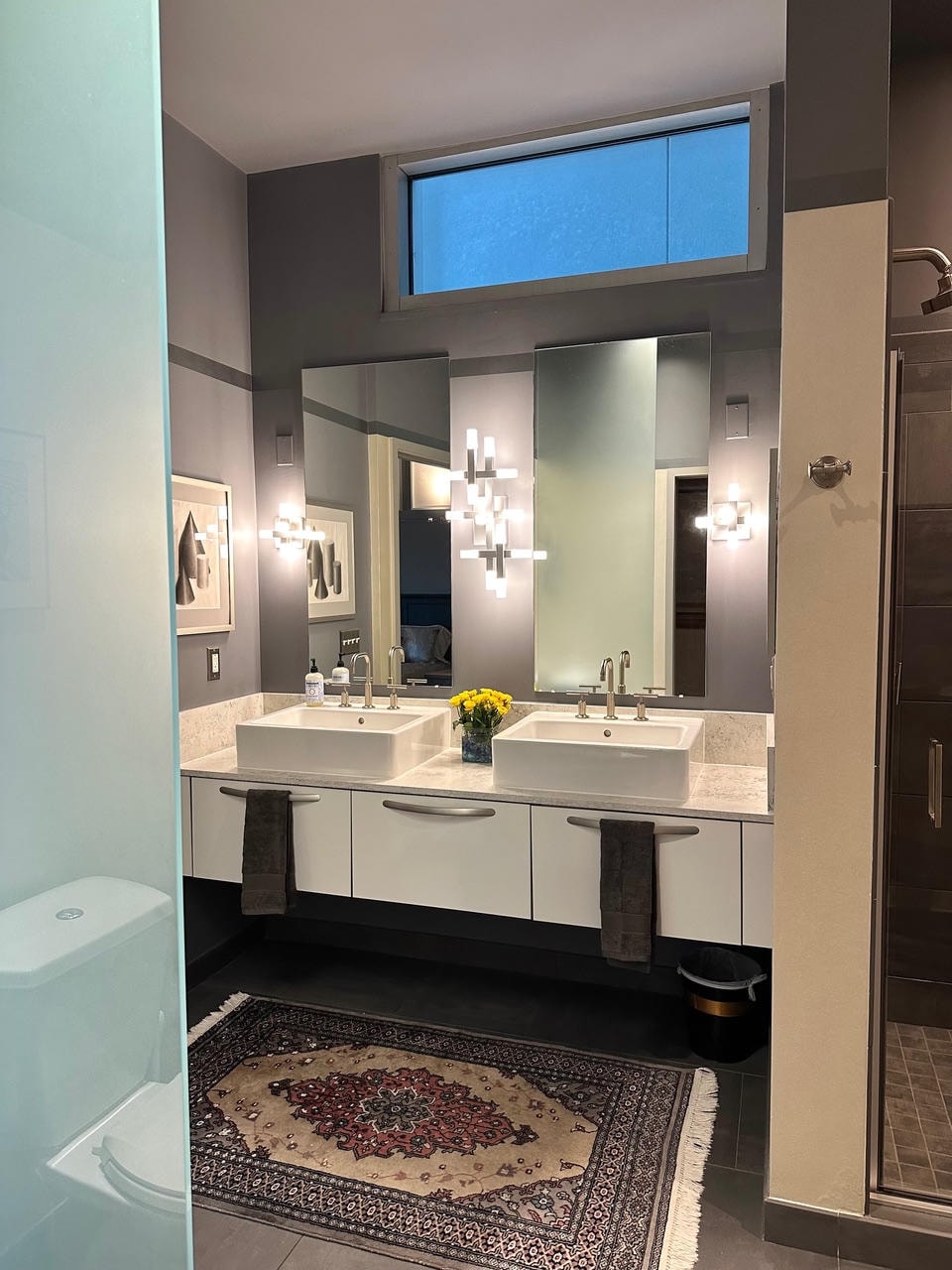 Nashville Gulch — After, bathroom with double floating vanity