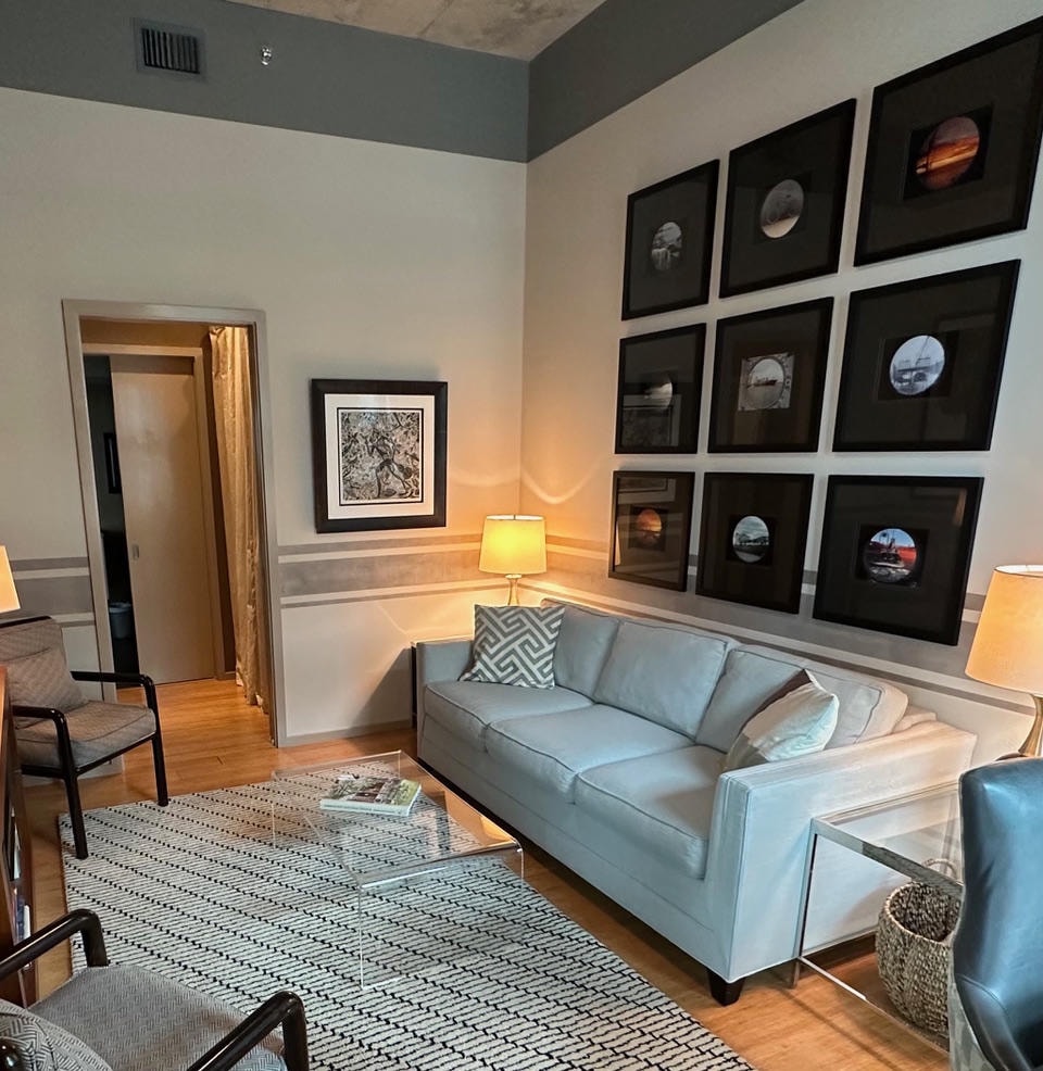Nashville Gulch — After, living room with gallery wall